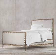 Maison Upholstered Panel Bed With Footboard Antiqued Grey Cal King Bedroom Collection Bedroom Panel Modern Bedroom Furniture