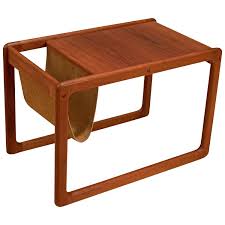 Magazine holders magazine rack leather coffee table wall racks paper storage wood desk dining chairs chemical products goat. Vintage Danish Leather Magazine Rack Side Table At 1stdibs