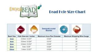 Bead Hole Size Chart Chart Includes Hole Sizes For A Range