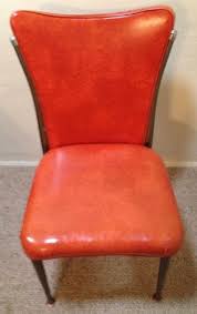 Douglas Furniture Corporation Los Angeles Chicago Vintage Chair In The Color Flame Per The Manufacturer Estate Sale Treasures Vintage Chairs Painted Table