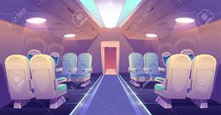 Business Class In Plane Empty Interior Private Jet Or Luxury Royalty Free Cliparts Vectors And Stock Illustration Image 148173740