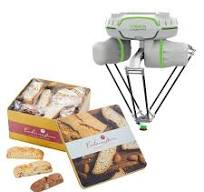 Italian Cookies Biscuits Assorted Gourmet Tin Can Baking Industry Equipment  Packaging Sorting Picking Counting Delta Robot