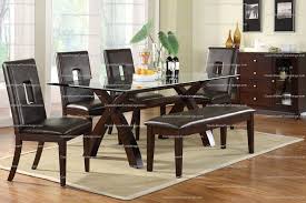 ultra modern 7pc glass top dining table