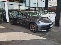 72.8 in / 1849 mm height: Pics Of Model 3s With The New Grey Performance Wheels Tesla Motors Club