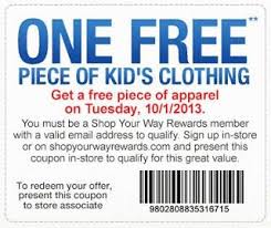 One Free Piece Of Kids Clothing At Sears Outlet Stores In
