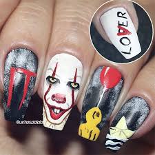 15 Scary Halloween Creepy Clown Nails Art Designs Ideas 2018 Fabulous Nail Art Designs