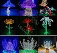 Lucas De Navidad Customized LED Motif Christmas Light 3D Lighted Hot air Balloon Pre-lit Commercial Holiday Decoration