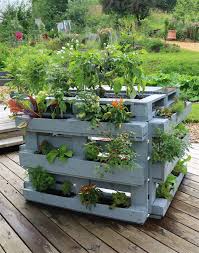 Make some space for a water hose to be placed inside, cut a hole for the hose to go through, and make a planter on top of the pallet box. Pallet Planter Ideas Cleverly Designed Wooden Decoration Balcony Decoration Eco Friendly Garden Ideas