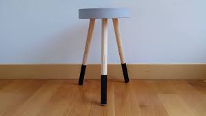 Cement With Detachable Legs Stool Stool Concrete Stool How To Varnish Wood