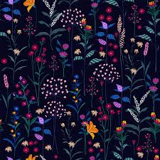 39 navy patterned fabric ranked in order of popularity and relevancy. Vector Of Trendy Wild Floral Pattern In Id 91688151 Royalty Free Image Stocklib