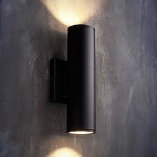 Tutum 20w Led Wall Lamp Cylinder Up Down Light Matte Black Overstock 28253549