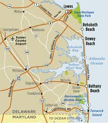 The distance line on map shows distance from rehoboth to hoboken between two cities. Map Of Rehoboth Beach De Visit Delaware Beaches Rehoboth Bethany Fenwick