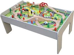 Ratings, based on 5 reviews. Amazon Com Pidoko Kids Train Table Grey With 90 Pcs Train Set And Accessories Perfect Toy Gift Set For Boys Girls Gray Toys Games