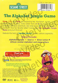 Elmo, zoe and telly are learning the alphabet by playing in the alphabet jungle; The Alphabet Jungle Game Sesame Street On Dvd Movie