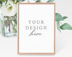 Wedding Table Number Mockup 5 X 7 With Flowers Psd Jpeg Styled Stock Photography Mockup Free Psd Wedding Table Numbers Flyer Free