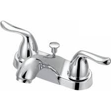 When you have acquired your replacement glacier bay faucet parts and you are ready to start rebuilding the faucet, it should only take you about half an hour to complete. Glacier Bay Constructor 4 In Centerset 2 Handle Bathroom Faucet In Chrome F5121054cp The Home Depot
