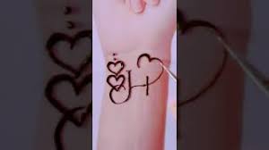H letter mehndi tattoo stylish h alphabet mehndi tattoo design h . Alphabet Henna Design H Alphabet Tattoo 2019 Heena Vahid