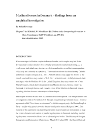 Divorce line in female hand in urdu. Pdf Muslim Divorces In Denmark Findings From An Empirical Investigation