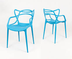 Helles Esszimmer Mit Blauen Stühlen Stock Abbildung
