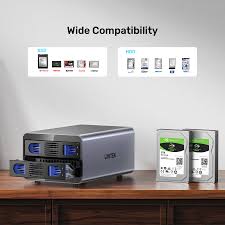 Unitek S1308C01-US USB3.2 Type-C 10GB/SATA 2 Bay SATA HDD Raid Enclosure Space Grey