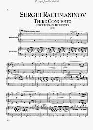 Musiclassical Notes Rachmaninov Piano Concerto No 3 In D Op 30 Print Sheet Music Piano Music Composers