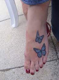 Pin By Maynarah Oliver On Tattoos I Love Or Like Butterfly Foot Tattoo Foot Tattoos Girls Blue Butterfly Tattoo