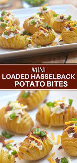 Mini Loaded Hasselback Potatoes Recipe Best Appetizers Food Gold Potato Recipes