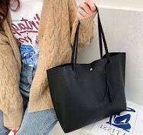 MUNSKT Borsa tote nera da donna, in pelle morbida, grande capacità,  impermeabile, moderna borsa con tasca interna, per lavoro, scuola,  shopping, tempo ...