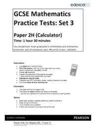 Aqa Gcse Mathematics 8300 Paper 3h Practice Paper Set 3 Set 3 Pdf4pro