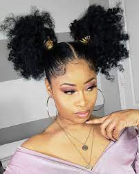 19 4k Likes 125 Comments K I M Thechicnatural On Instagram Pom Pom Puffs Hair Styles Natural Hair Styles Protective Hairstyles For Natural Hair