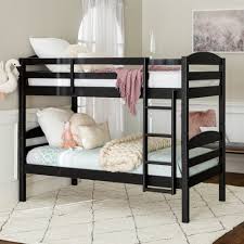 Mainstays metal bunk beds convertible twin, black: Taylor Olive Christian Black Wood Twin Over Twin Bunk Bed Overstock 12807927