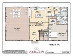 The most common 4 bedroom pole home material is wood. Timber Frame Barn 1b Plan 1 Barn House Plans Unique House Plans Pole Barn House Plans