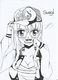 Hibou géométrique facile à colorier. Coloriage Image De Fille Portant Une Casquette Dessin Gratuit A Imprimer