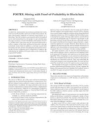x denotes the set {0, 1,., x − 1}. Pdf Poster Mining With Proof Of Probability In Blockchain