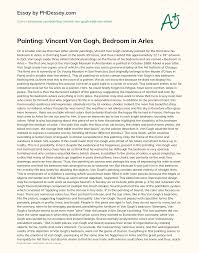 In order to preserve it for the future, it is thoroughly. Painting Vincent Van Gogh Bedroom In Arles Phdessay Com
