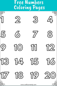 Download all 52 coloring pages. Free Numbers Coloring Pages Coloring Pages Paper Plate Crafts For Kids Free Preschool Printables