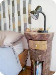 Tree Trunk Night Table Upcycled Home Decor Diy Furniture Furniture