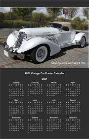 2021 Vintage Car Poster Calendar Vintage Cars Car Travel Calendar