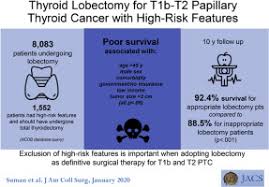 Thyroid cancer if you have thyroid cancer or are close to someone who does, knowing what to expect can help you cope. Thyroid Lobectomy For T1b T2 Papillary Thyroid Cancer With High Risk Features Journal Of The American College Of Surgeons
