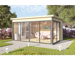 Blockbohlenhaus She Shed Mit Fussboden Und Anthraziter Schiebetur 418 X 322 Cm Natur Bei Hornbach Kaufen In 2020 Blockbohlenhaus Schuppen Ideen Hornbach Gartenhaus