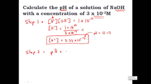 This will be done through sorensen's equation for calculating ph. Calculating Ph From Oh Hydroxide Concentration Clear Simple Youtube