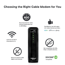 I didn't really pay much attention to speed/bandwidth. Docsis 3 0 Internet Modem Cox