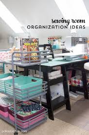 How to organize fabrics to keep your sewing room in order 1. Room Makeover Reveal Sewing Room Ideas The Polka Dot Chair