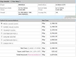 The cheapest fare iloilo to manila voyage on april 16, 2017 is p2,430.00 Manila To Iloilo City Ticket Rate 2go 2021 2go Promos More Philippine Shipping Companies