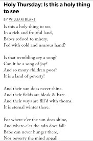 Holy thursday, by william blake. Genius Poems Blake Poetry William Blake Poems