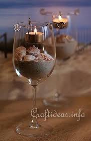 Hex small crystal tea light candle holder. Pretty Idea Wine Glass Candle Holder Wine Glass Candle Seashell Crafts