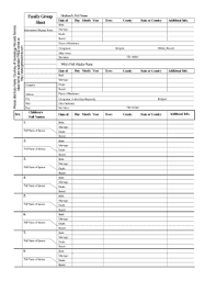 Family Group Sheet Fill Online Printable Fillable Blank