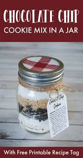 Check out these free printables for tags and cute labels to add to your jars. Chocolate Chip Cookie Mix In A Jar With Free Printable Recipe Tag