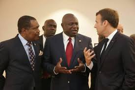 Four nigerians including aliko dangote, mike adenuga, abdulsamad rabiu, and mrs. President Macron Inaugurates Mike Adenuga Alliance Francaise Centre In Lagos Bellanaija