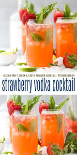 10 easy cocktails with vodka to make at home. Super Simple Strawberry Vodka Cocktail L Joyful Healthy Eats